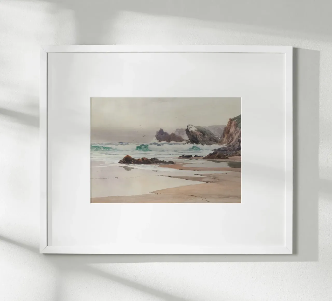 Crashing Waves: Rocky Coast, Dynamic Seascape Art poster by ClubArt