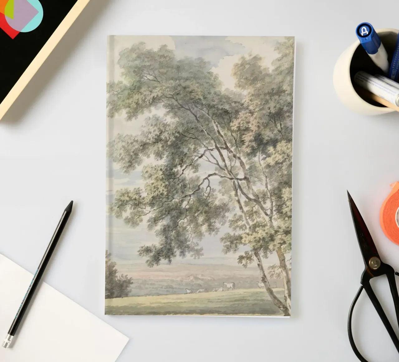 Pastoral Landscape: Elegant Trees, Gentle Countryside notebook by ClubArt