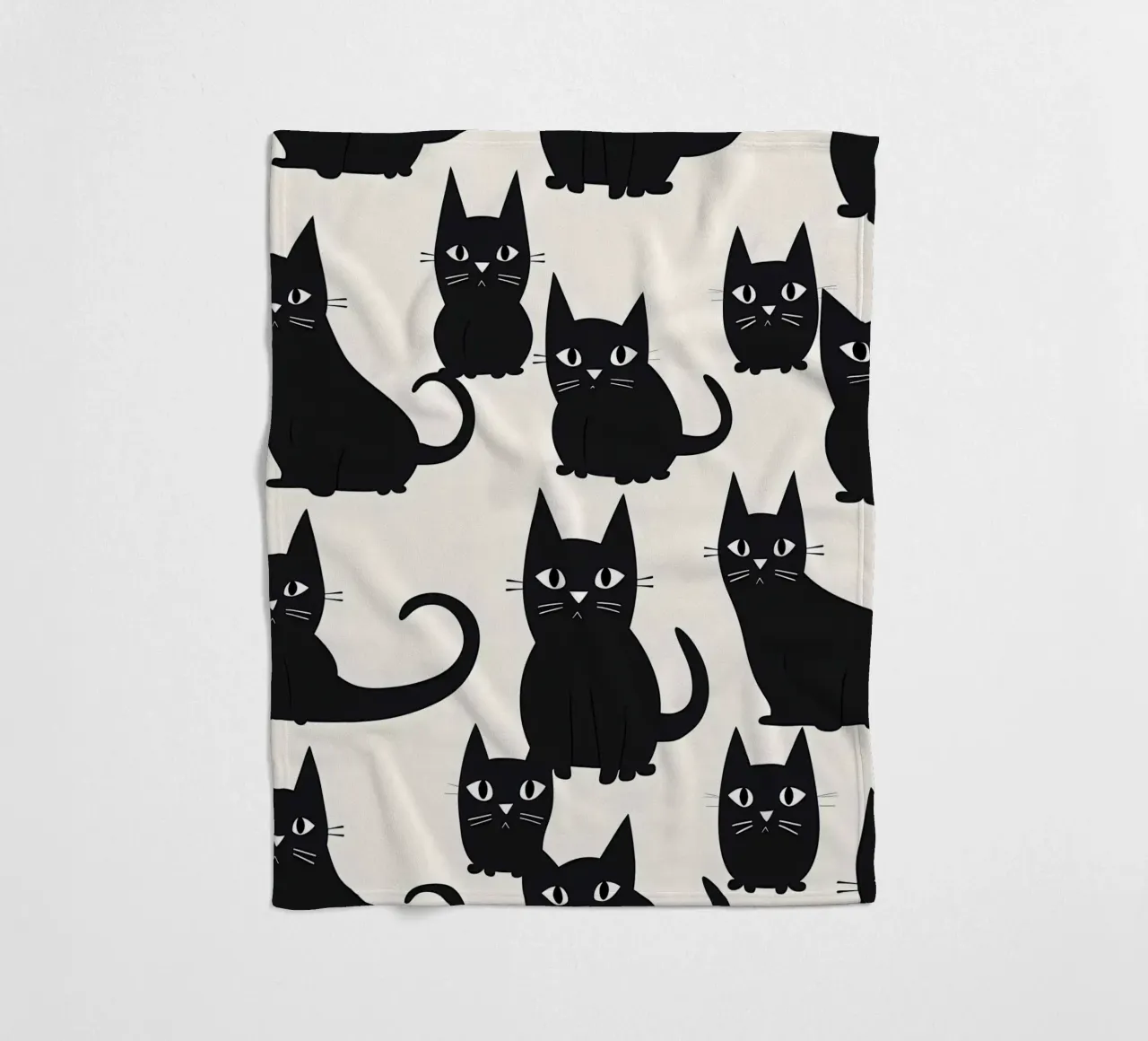 Black Cats Fleecedecke von George Griefy