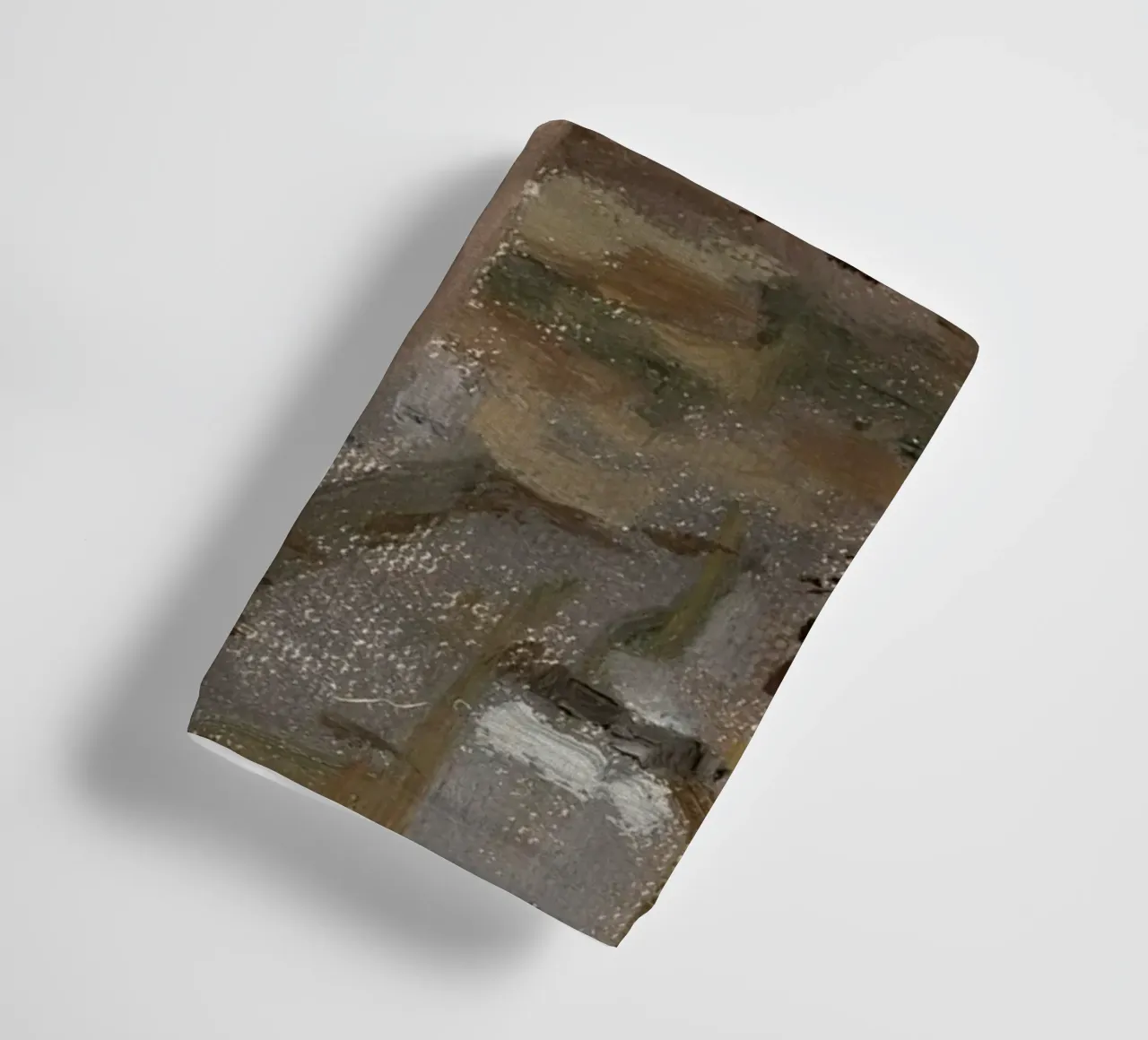 Landschap met structuur: Abstracte rotswand, aardetinten badhanddoek van ClubArt
