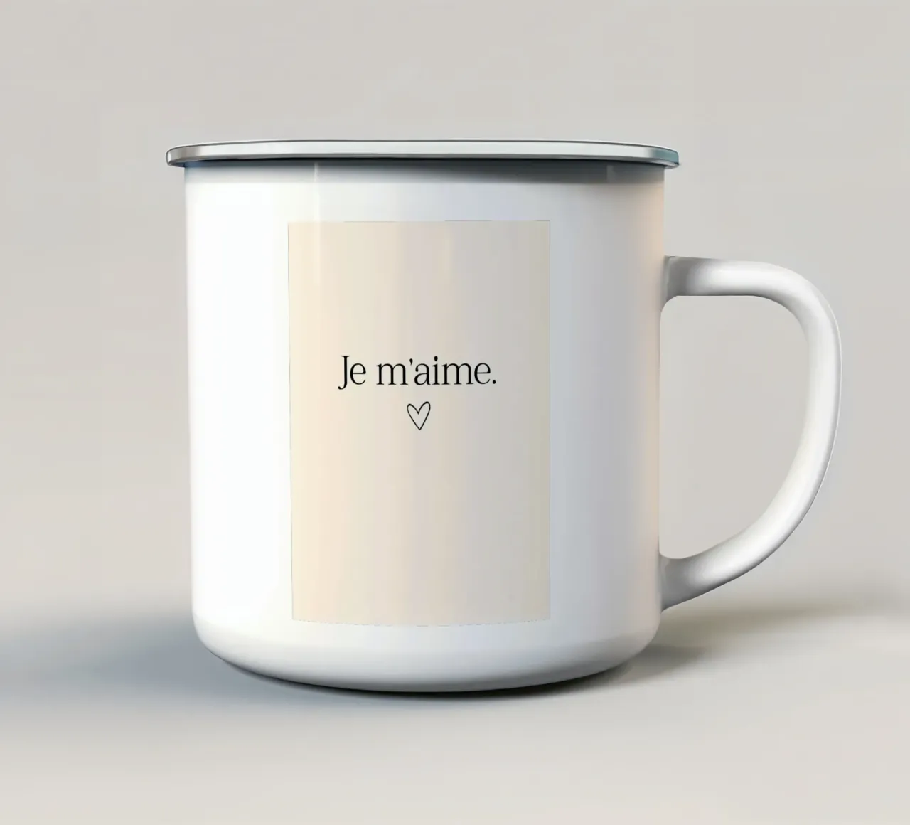 Je m'aime tazza in smalto da designsbysophia