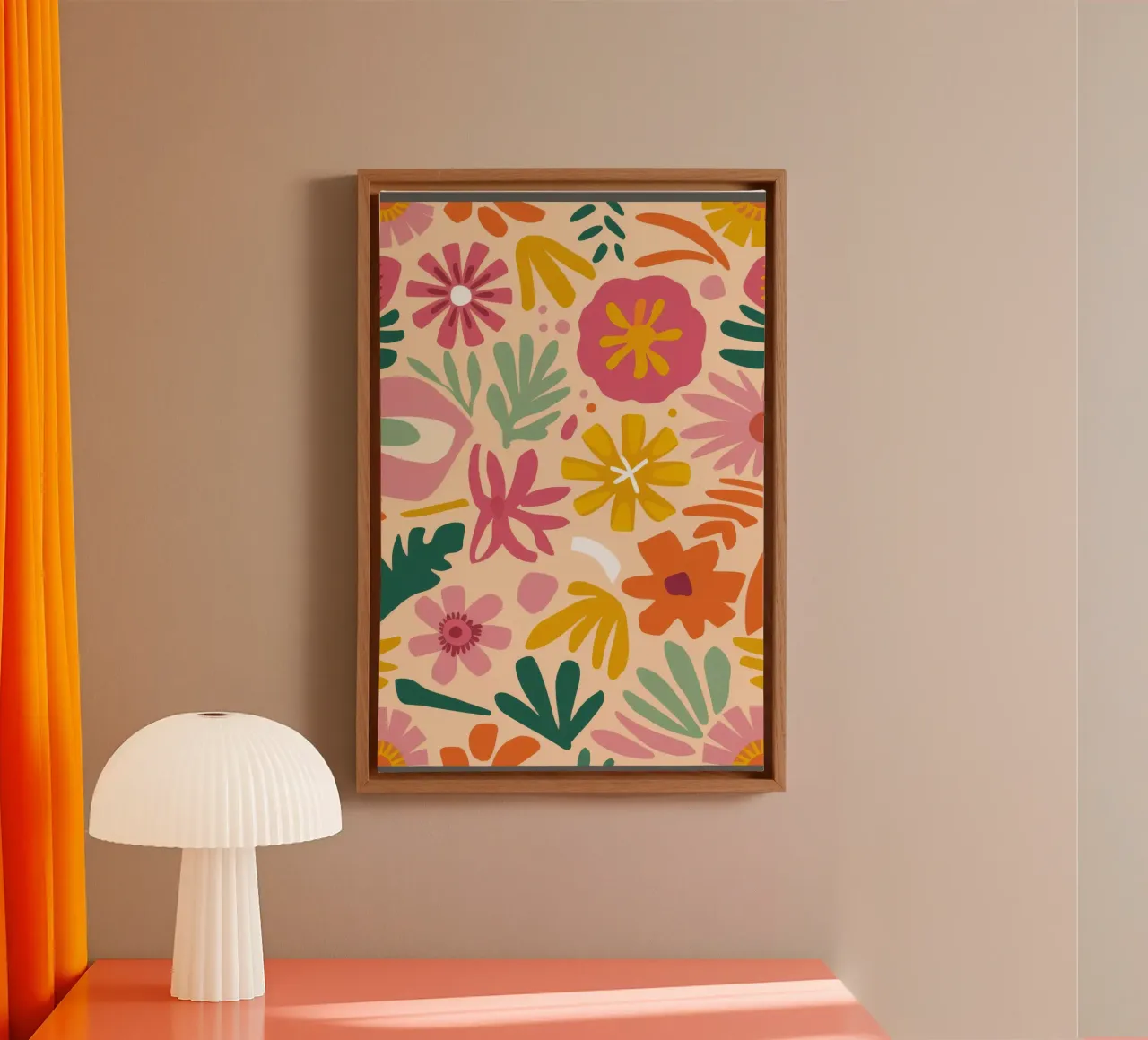 Medley floreale vibrante tela con Cornice a cassetta da Haven Fantasy