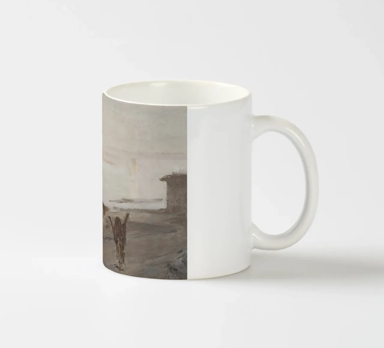 Miraggio del deserto: Figure all'orizzonte, paesaggio etereo tazza in ceramica da ClubArt