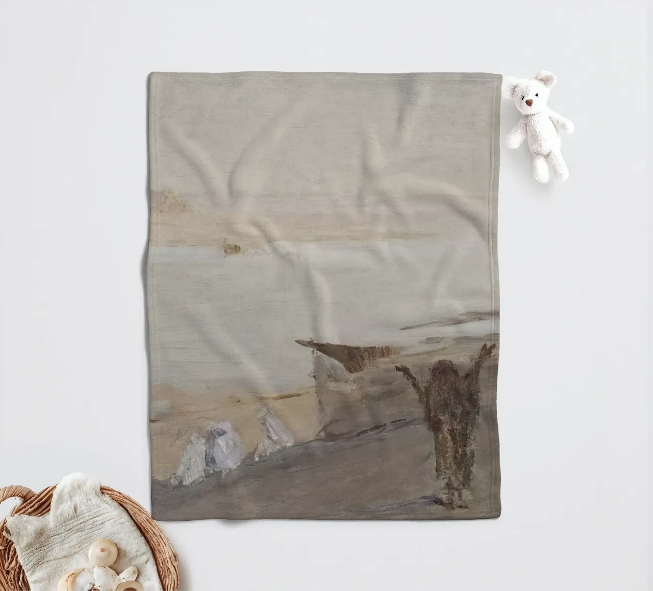Miraggio del deserto: Figure all'orizzonte, paesaggio etereo coperta in pile da ClubArt