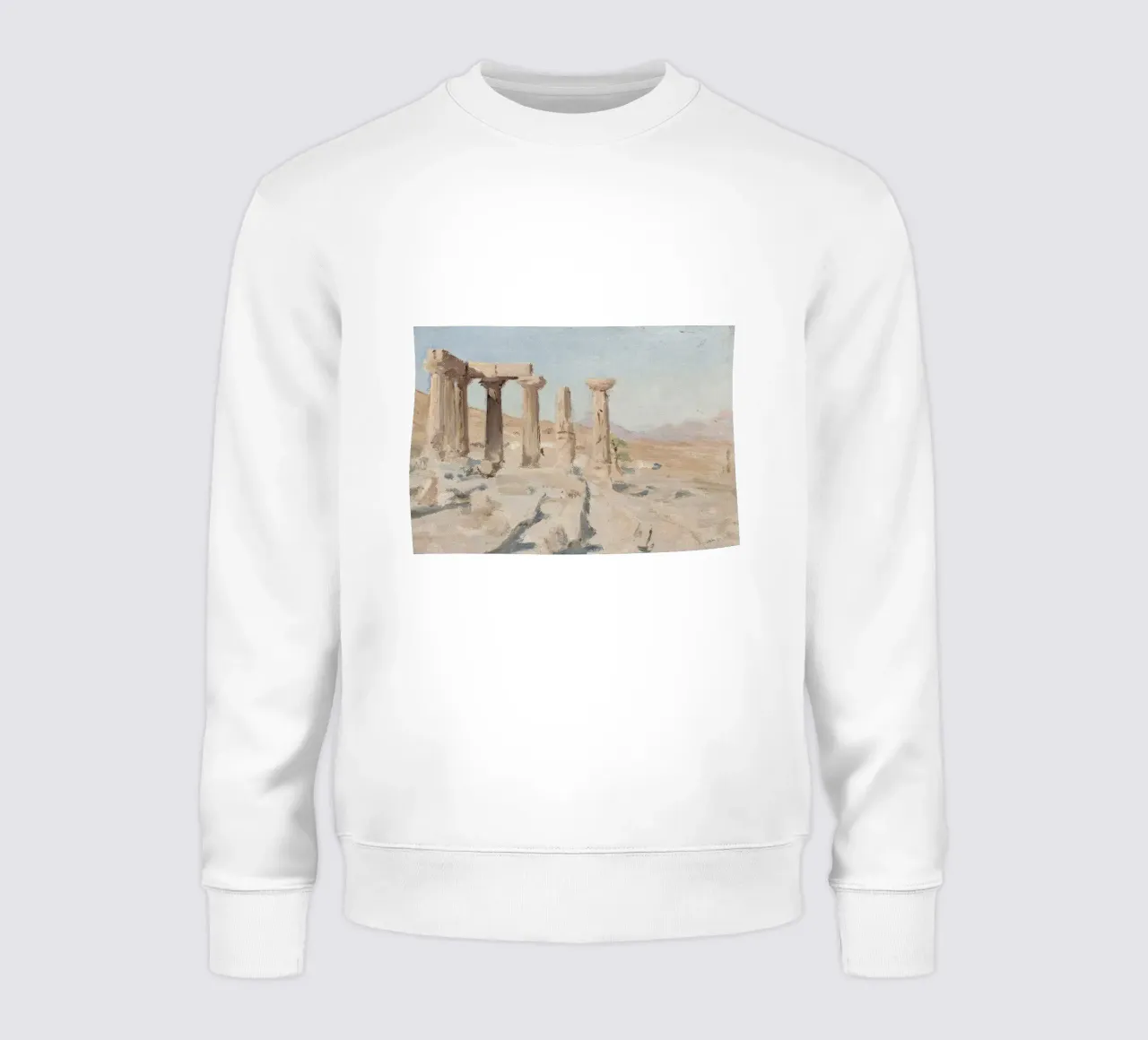 Rovine di Palmira: Antiche colonne romane, arte di viaggio d'epoca felpa da ClubArt