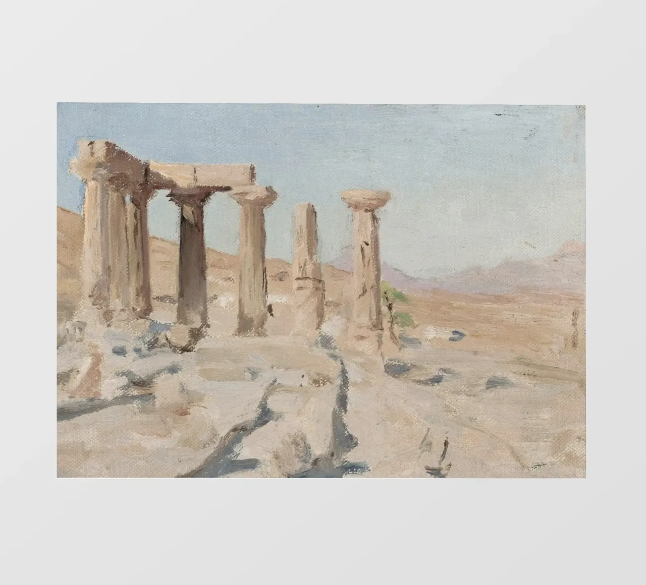 Rovine di Palmira: Antiche colonne romane, arte di viaggio d'epoca pellicola backlit da ClubArt
