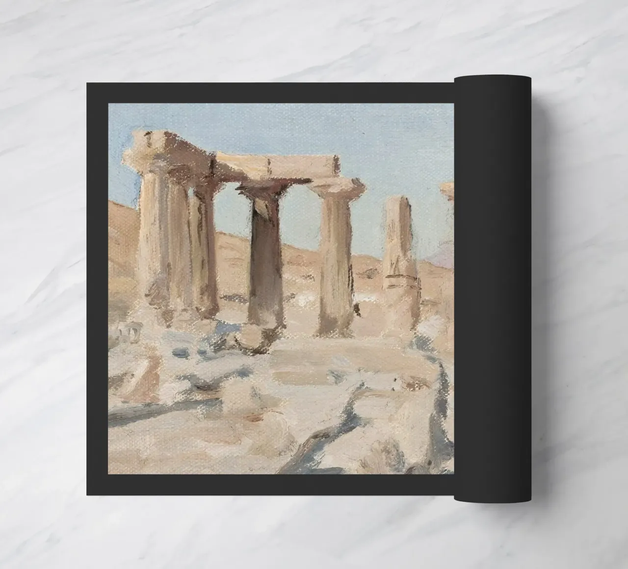 Palmyra Ruins: Ancient Roman Columns, Vintage Travel Art doormat by ClubArt