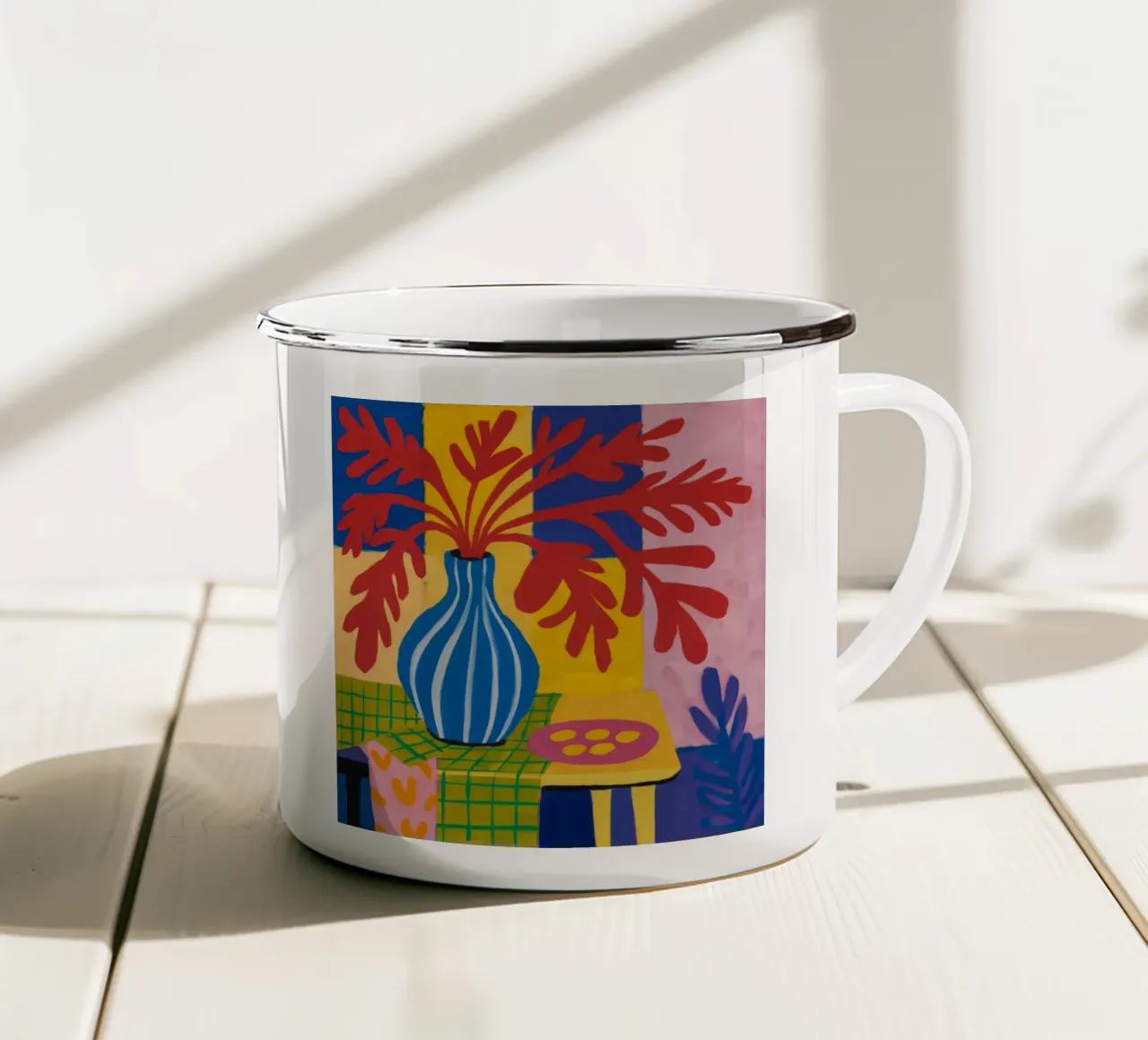 Vaso Azzurro Blaze tazza in smalto da Dawn Light
