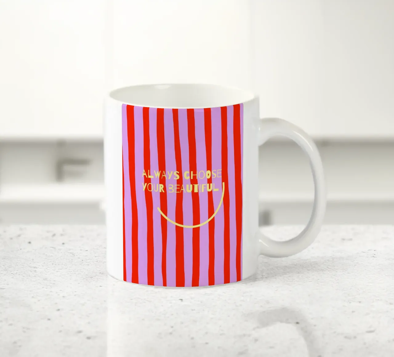 always choose your beautiful smile. tazza in ceramica da FRICKE DESIGN
