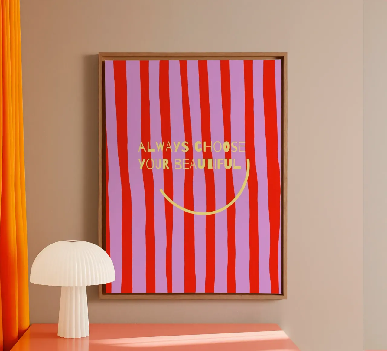 always choose your beautiful smile. tela con Cornice a cassetta da FRICKE DESIGN