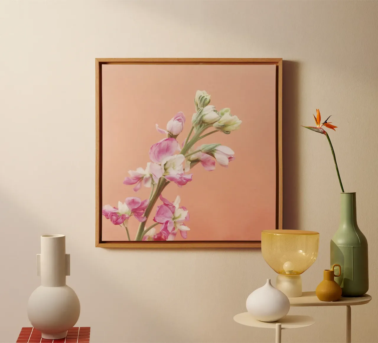 Bloei canvas met Baklijst van Cassia Beck Photography