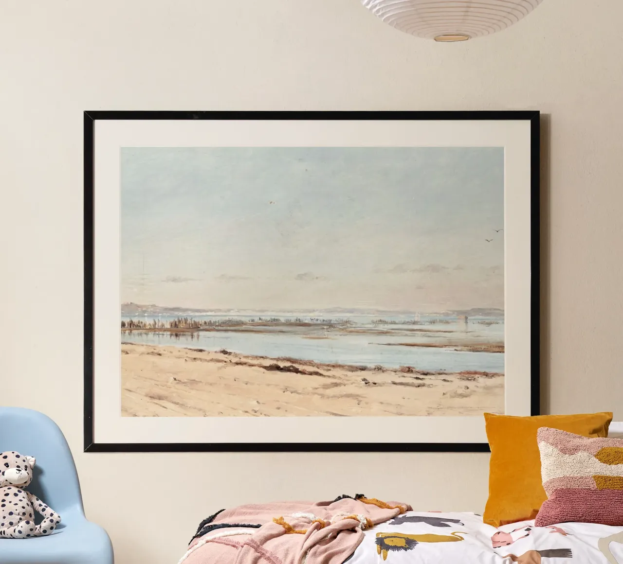 Estuariumlandschap: Kusthorizon, rustig zeegezicht poster met aluminium frame van ClubArt