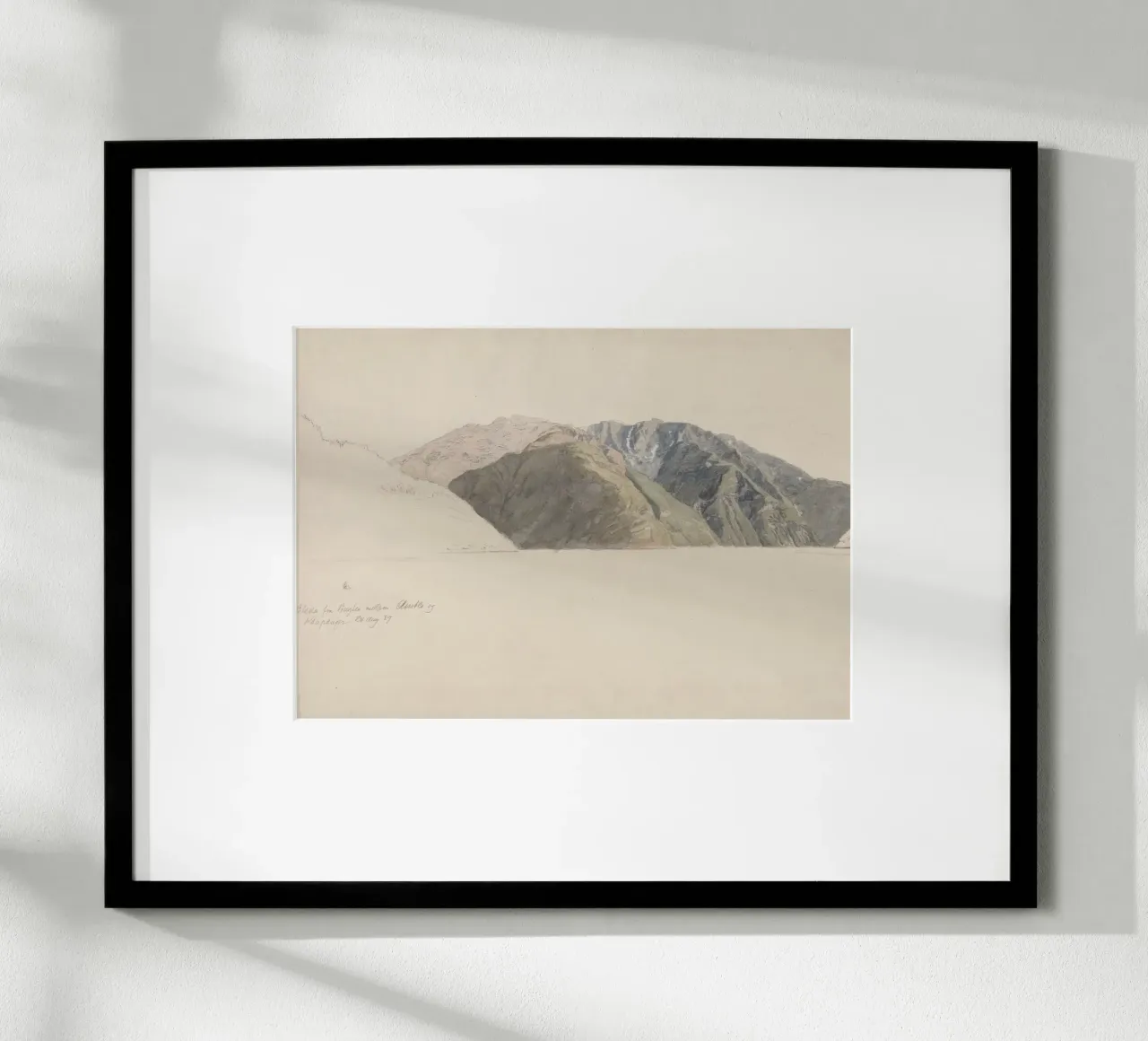 Cime aspre: Studio di montagna alpina, arte naturalistica d'epoca poster con telaio in plastica da ClubArt