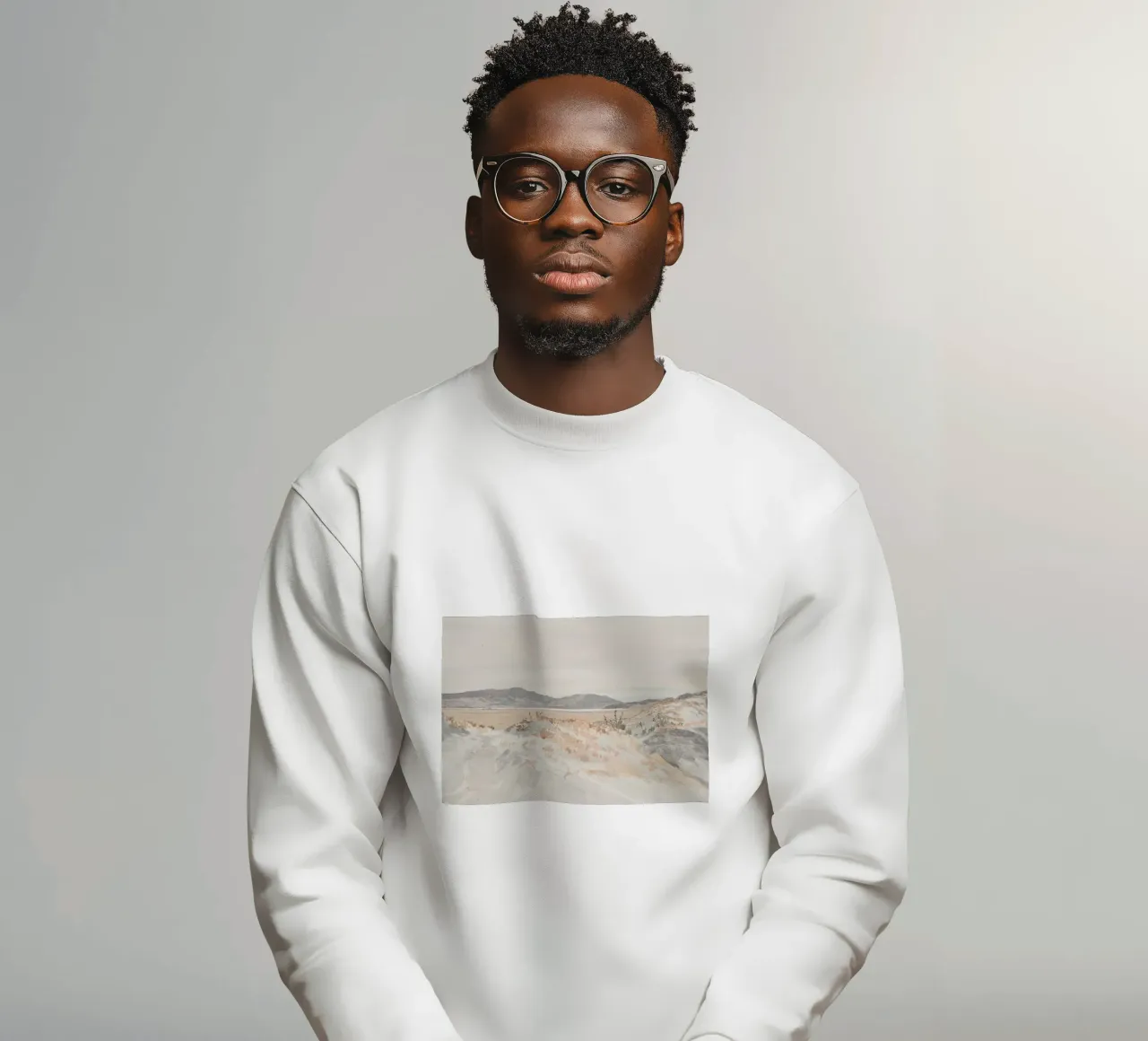 Vast Landscape: Distant Mountains, Rustic Nature Print sweatshirt by ClubArt