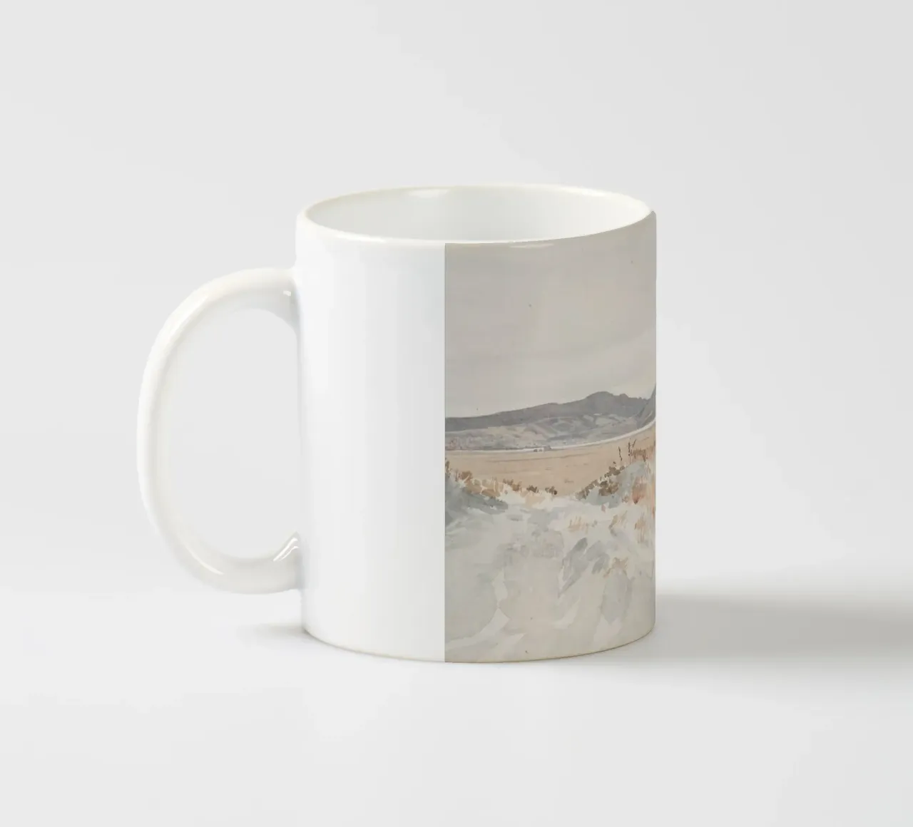 Vast Landscape: Distant Mountains, Rustic Nature Print ceramic mug by ClubArt