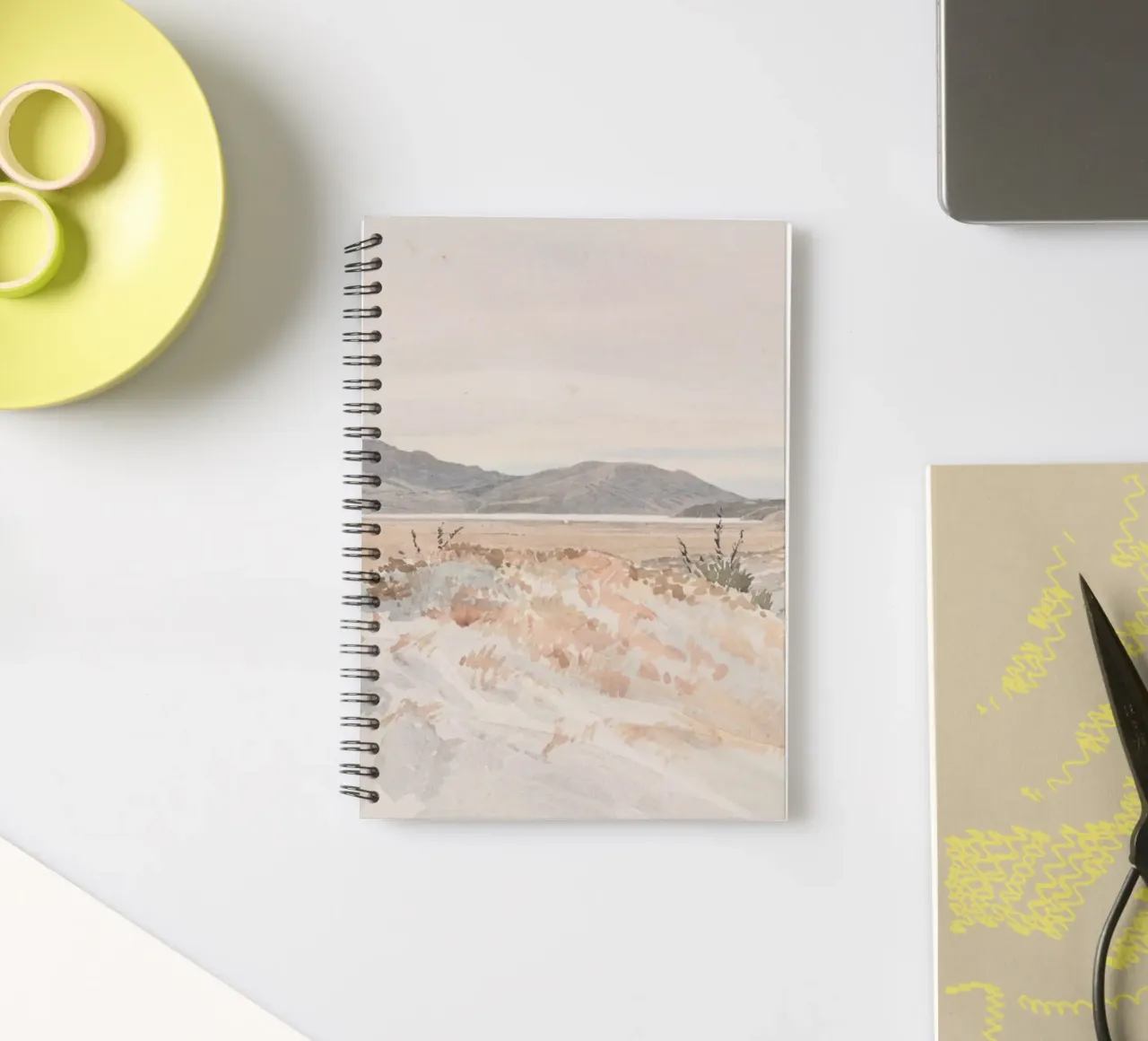 Vast Landscape: Distant Mountains, Rustic Nature Print spiral notebook by ClubArt