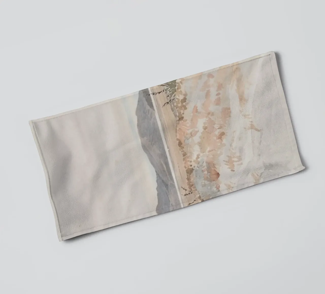 Vast Landscape: Distant Mountains, Rustic Nature Print towel by ClubArt