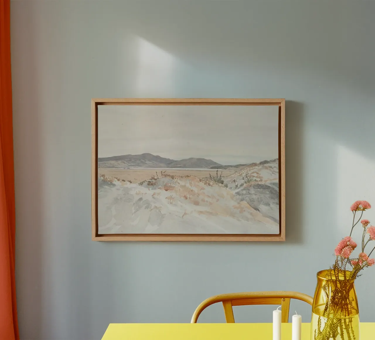 Vast Landscape: Distant Mountains, Rustic Nature Print canvas by ClubArt