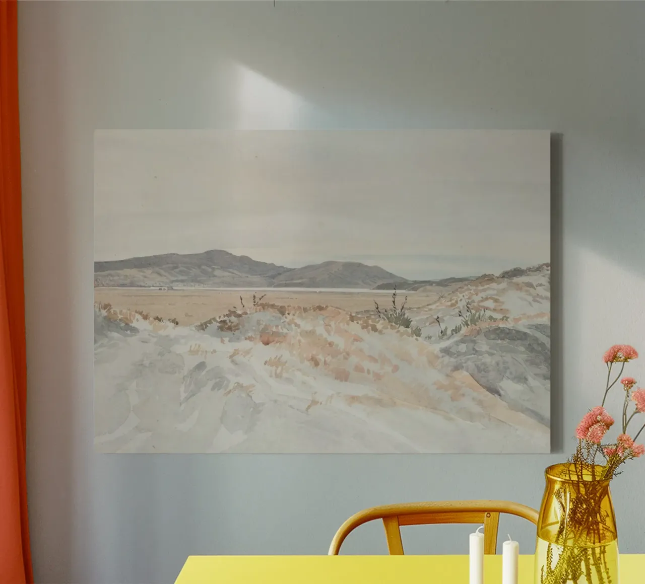 Vast Landscape: Distant Mountains, Rustic Nature Print canvas by ClubArt