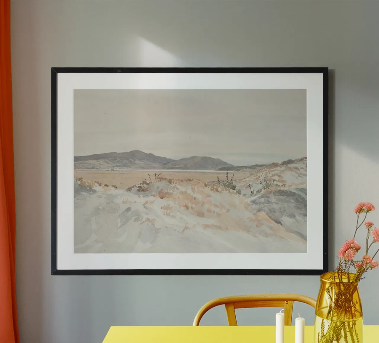 Vast Landscape: Distant Mountains, Rustic Nature Print hahnemühle by ClubArt