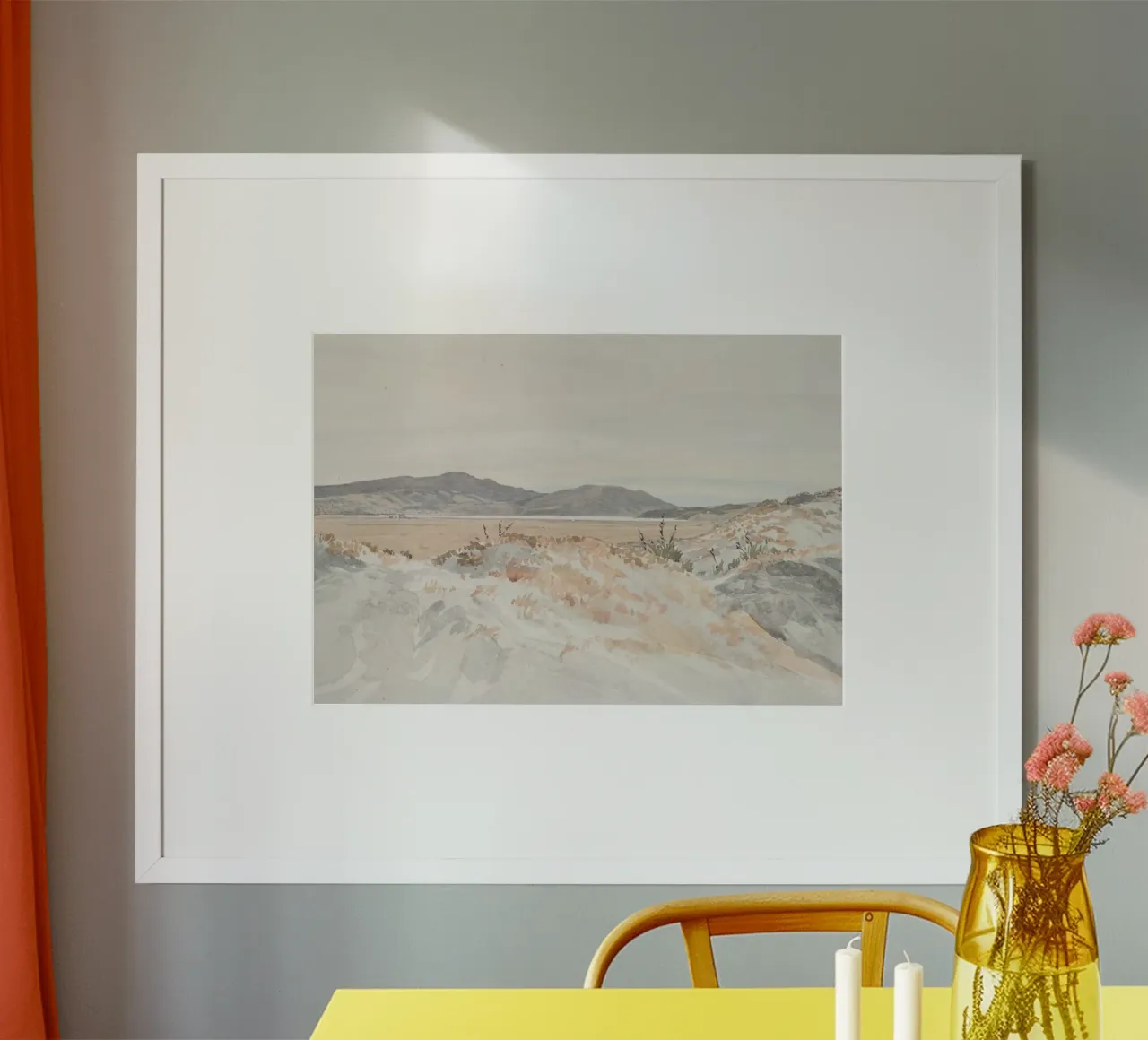 Vast Landscape: Distant Mountains, Rustic Nature Print hahnemühle by ClubArt