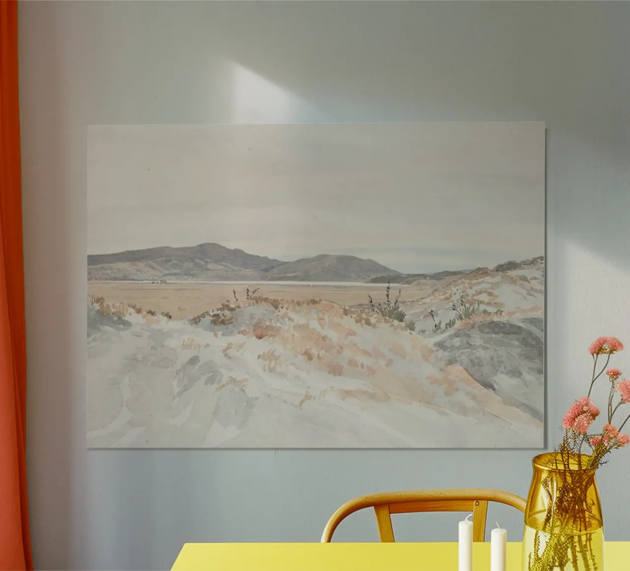 Vast Landscape: Distant Mountains, Rustic Nature Print hahnemühle by ClubArt