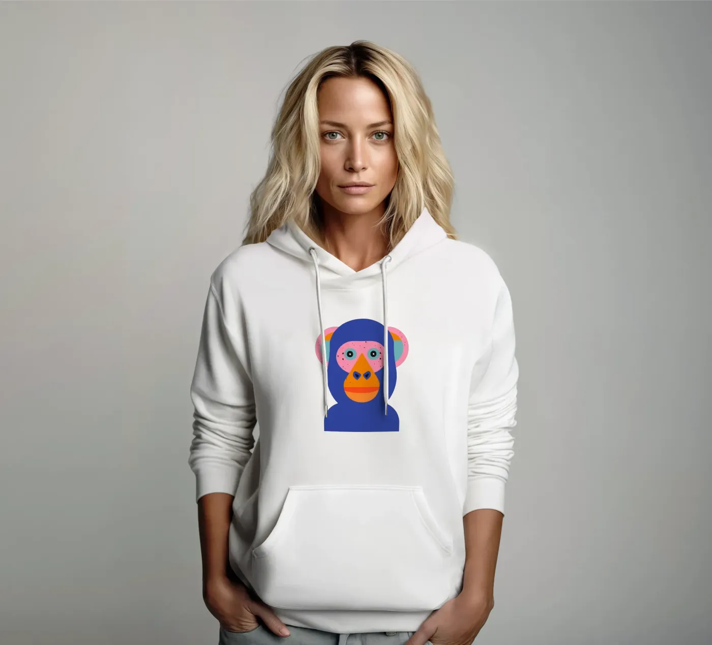 Monkey hoodie by DARIA IVANOVNA