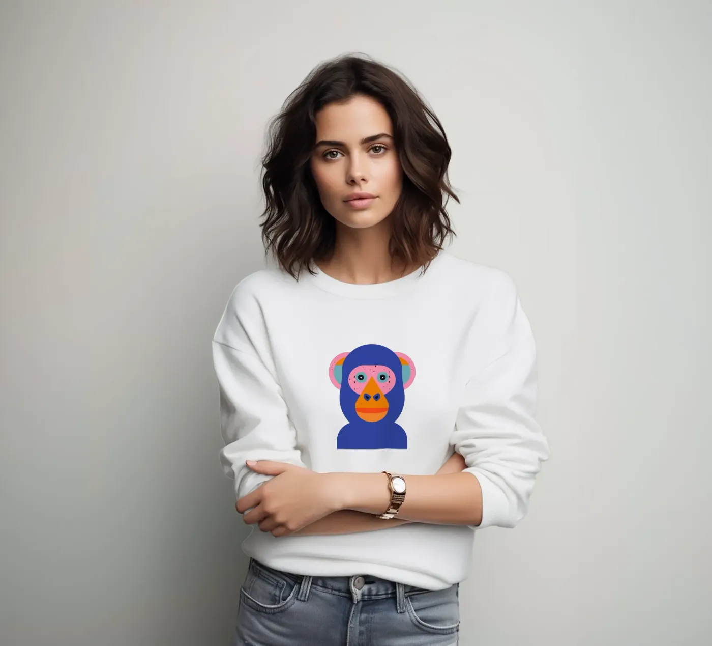 Monkey Sweatshirt von DARIA IVANOVNA