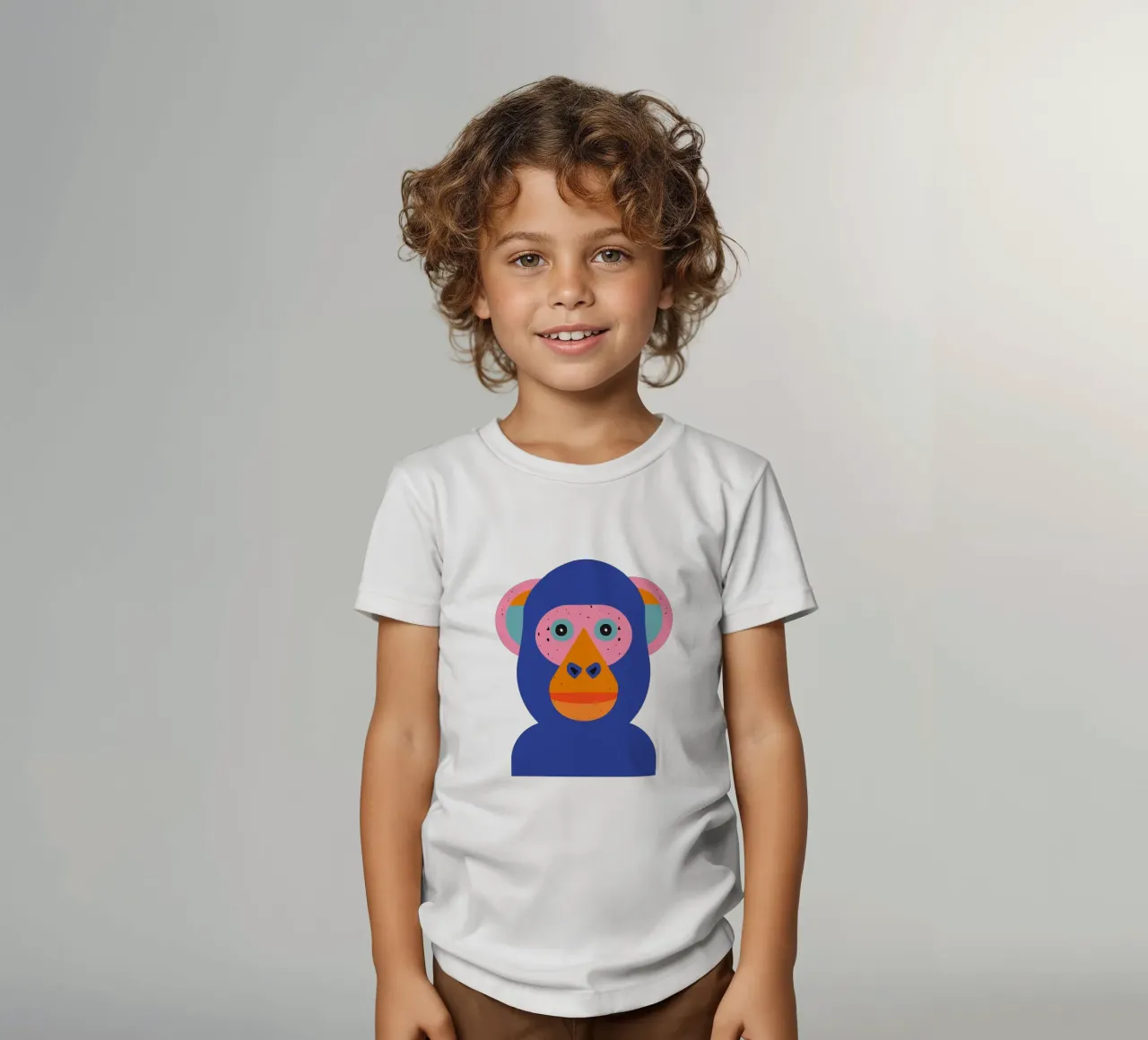Monkey kids t-shirt by DARIA IVANOVNA