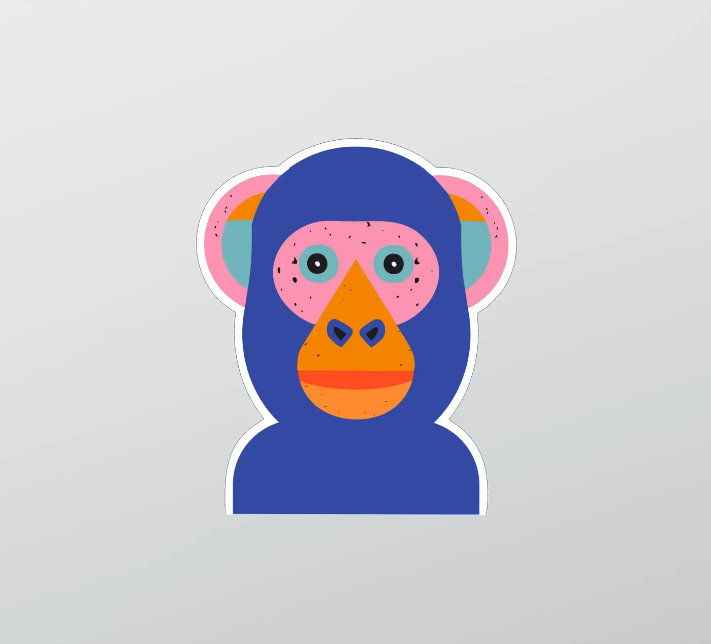 Monkey autocollant de DARIA IVANOVNA