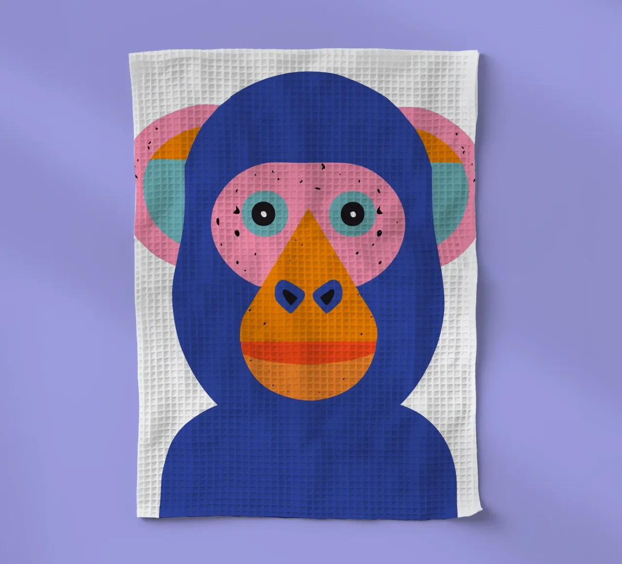 Monkey tea towel by DARIA IVANOVNA