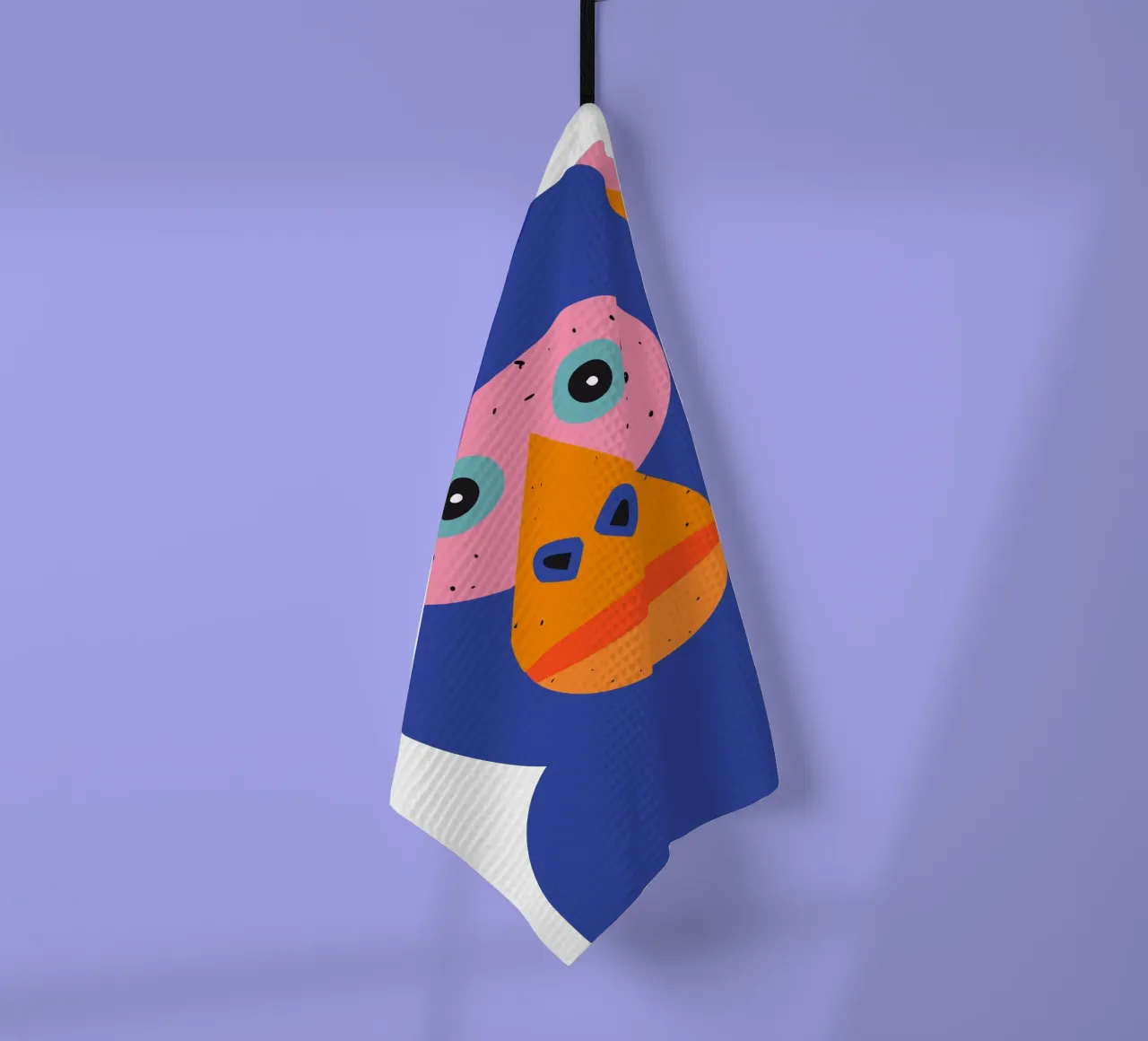 Monkey tea towel by DARIA IVANOVNA