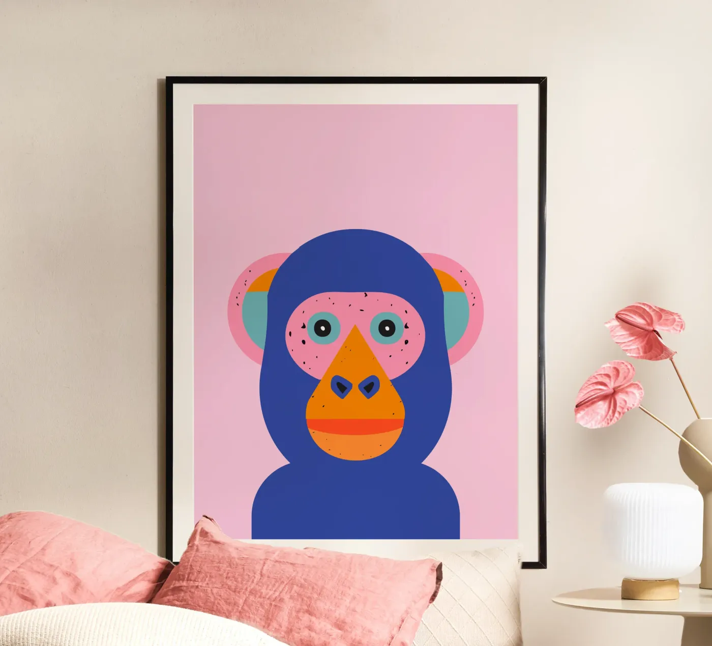 Monkey poster van DARIA IVANOVNA