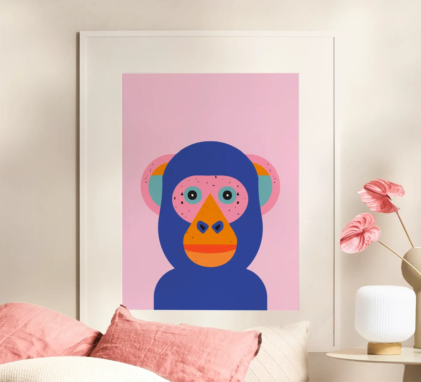 Monkey poster van DARIA IVANOVNA