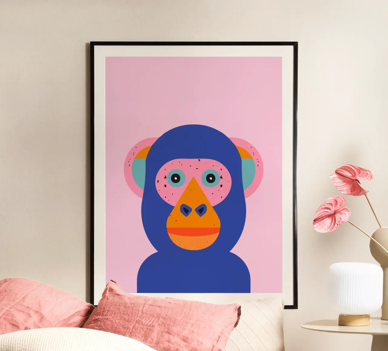 Monkey poster van DARIA IVANOVNA