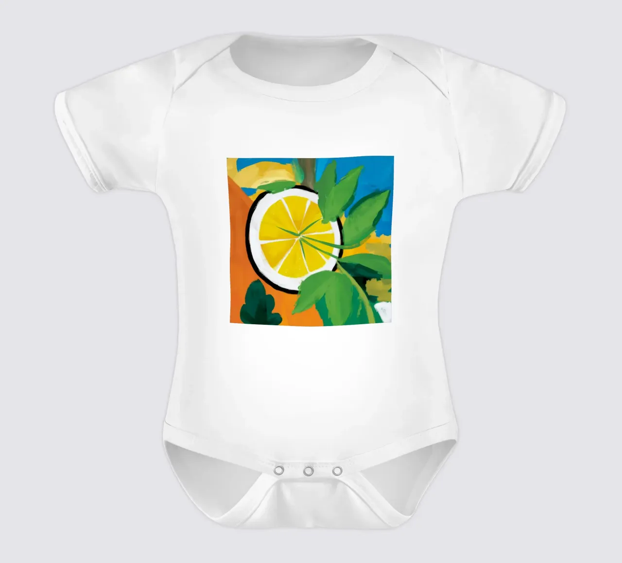 Fetta di limone luminosa body neonato maniche corte da Dawn Light