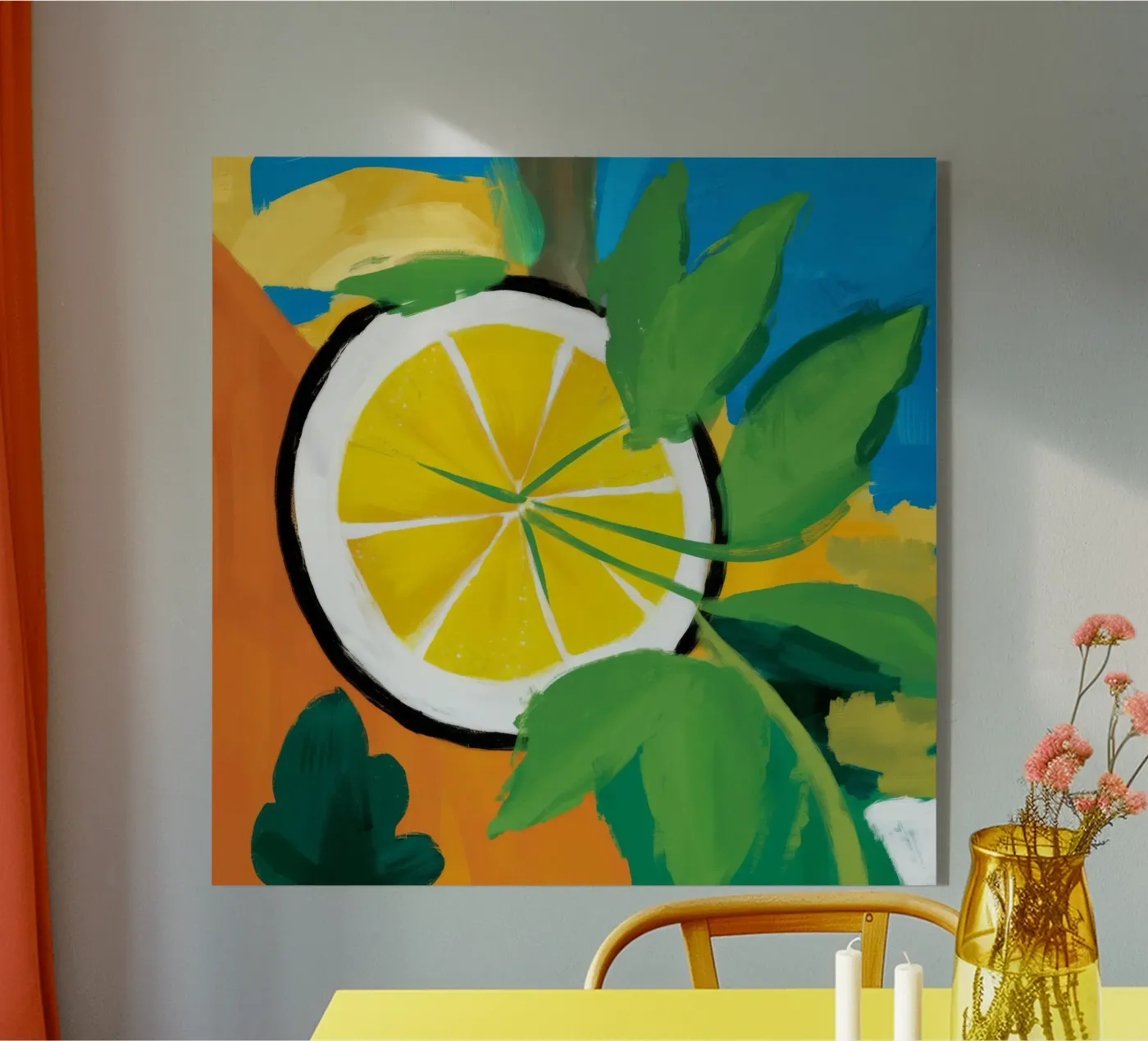Fetta di limone luminosa plexiglass da Dawn Light