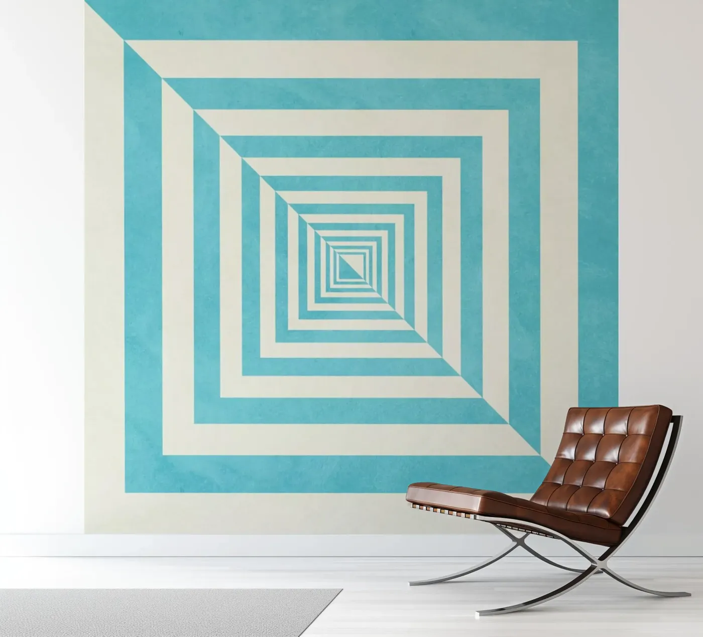 Blue fotobehang van Lines Inside