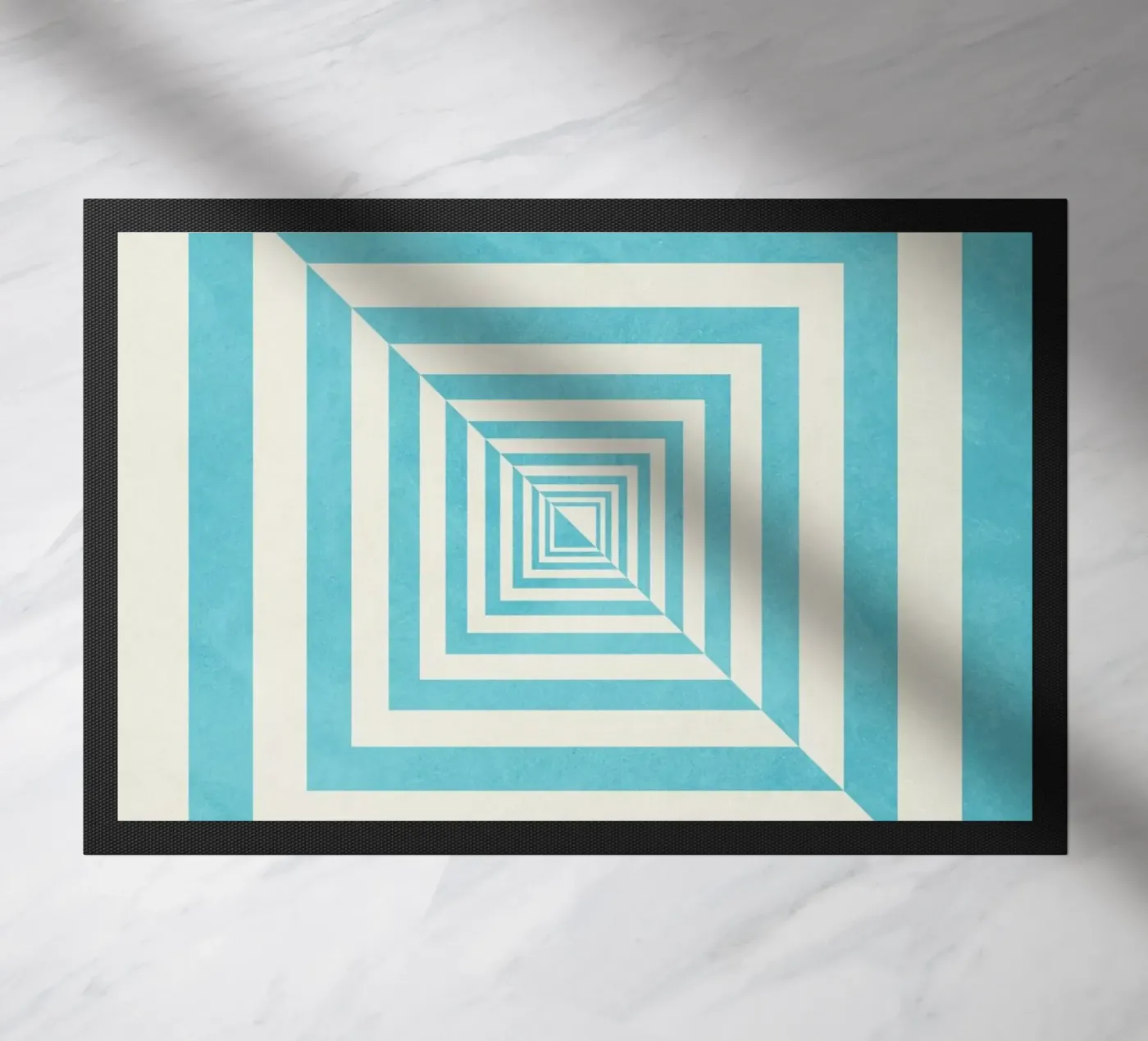 Blue doormat by Abstract Joy