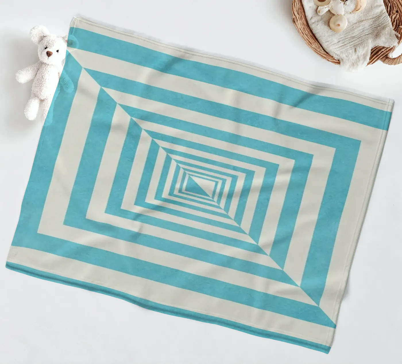 Blue fleecedeken van Abstract Joy