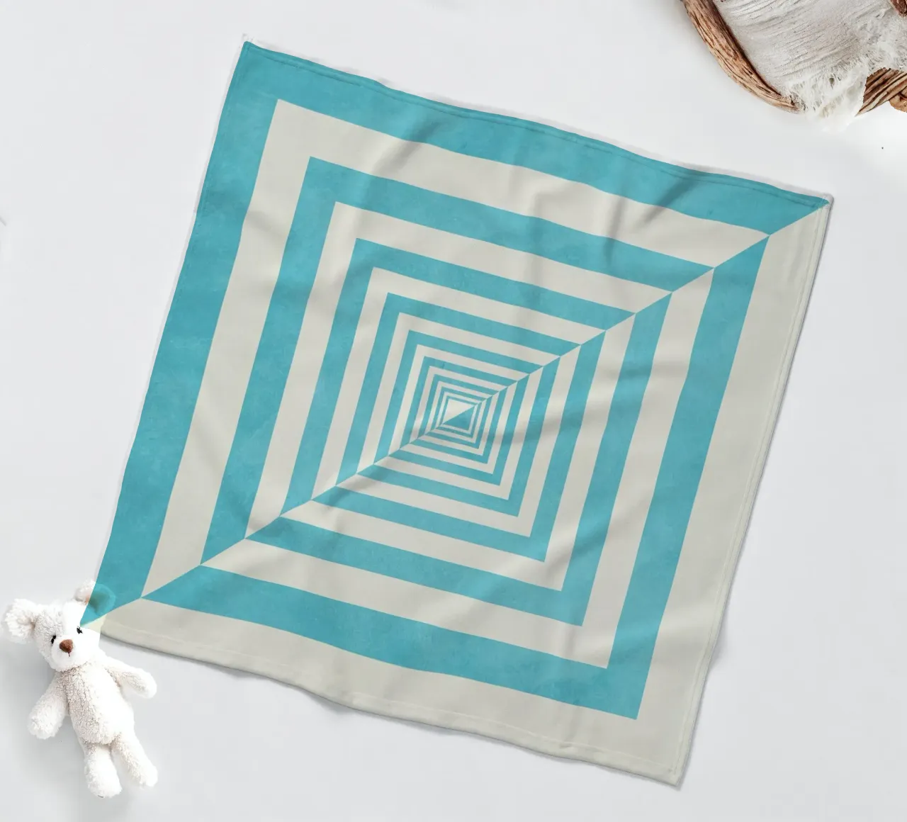 Blue fleecedeken van Abstract 888