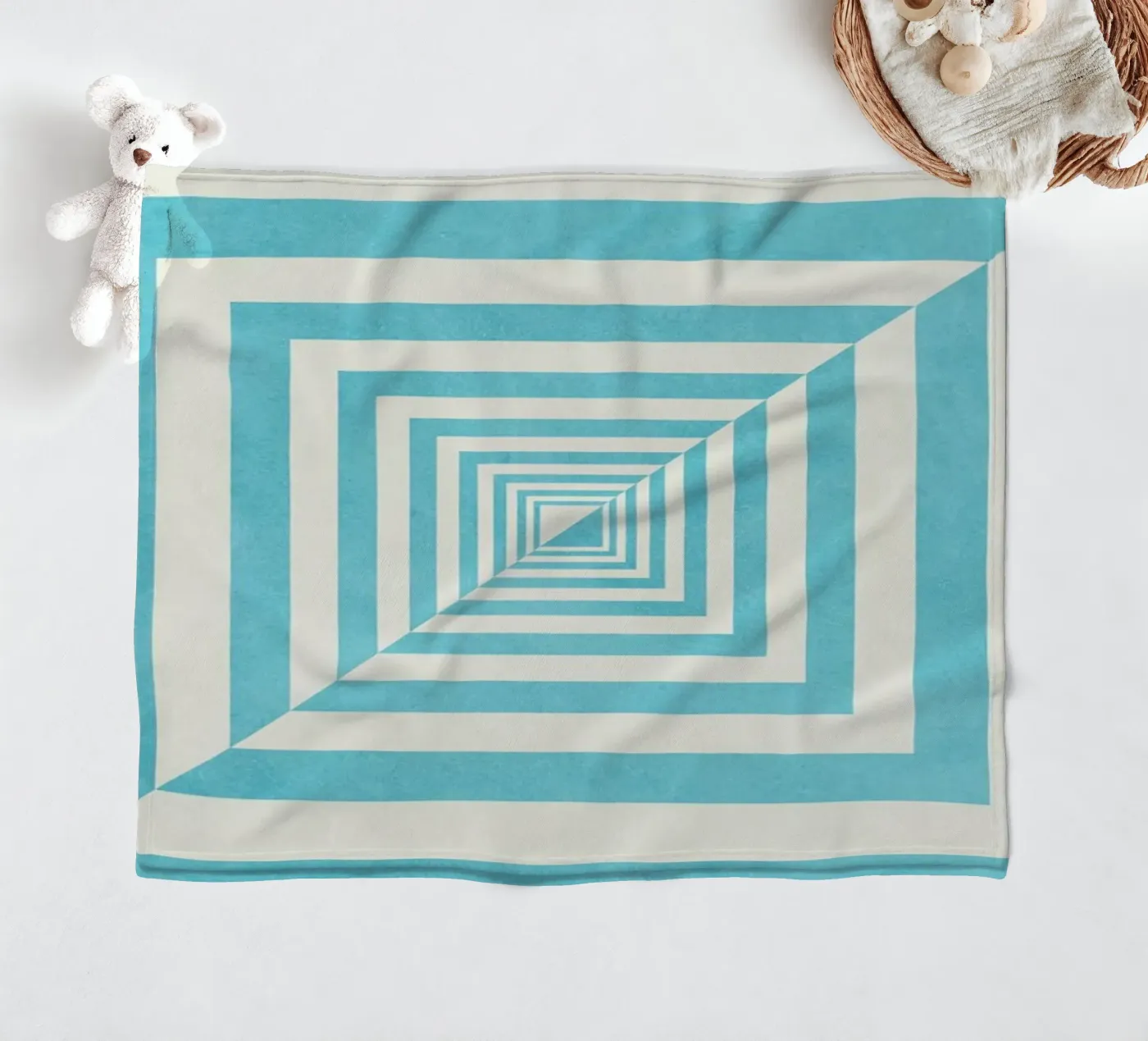 Blue fleecedeken van Abstract Joy