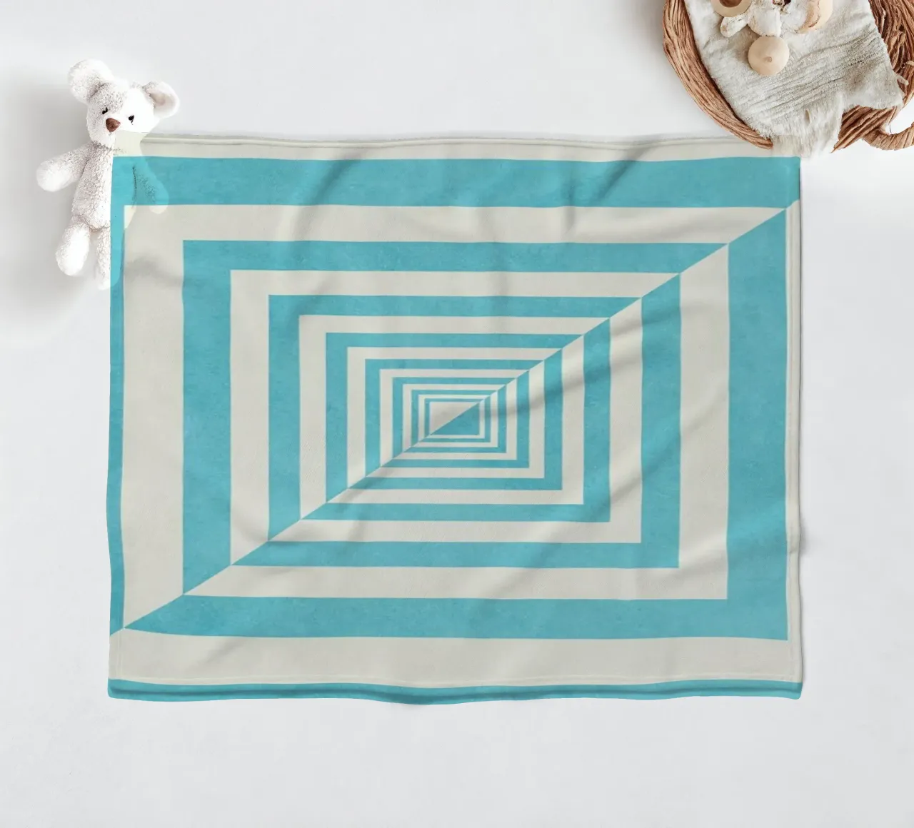 Blue fleecedeken van Abstract 888