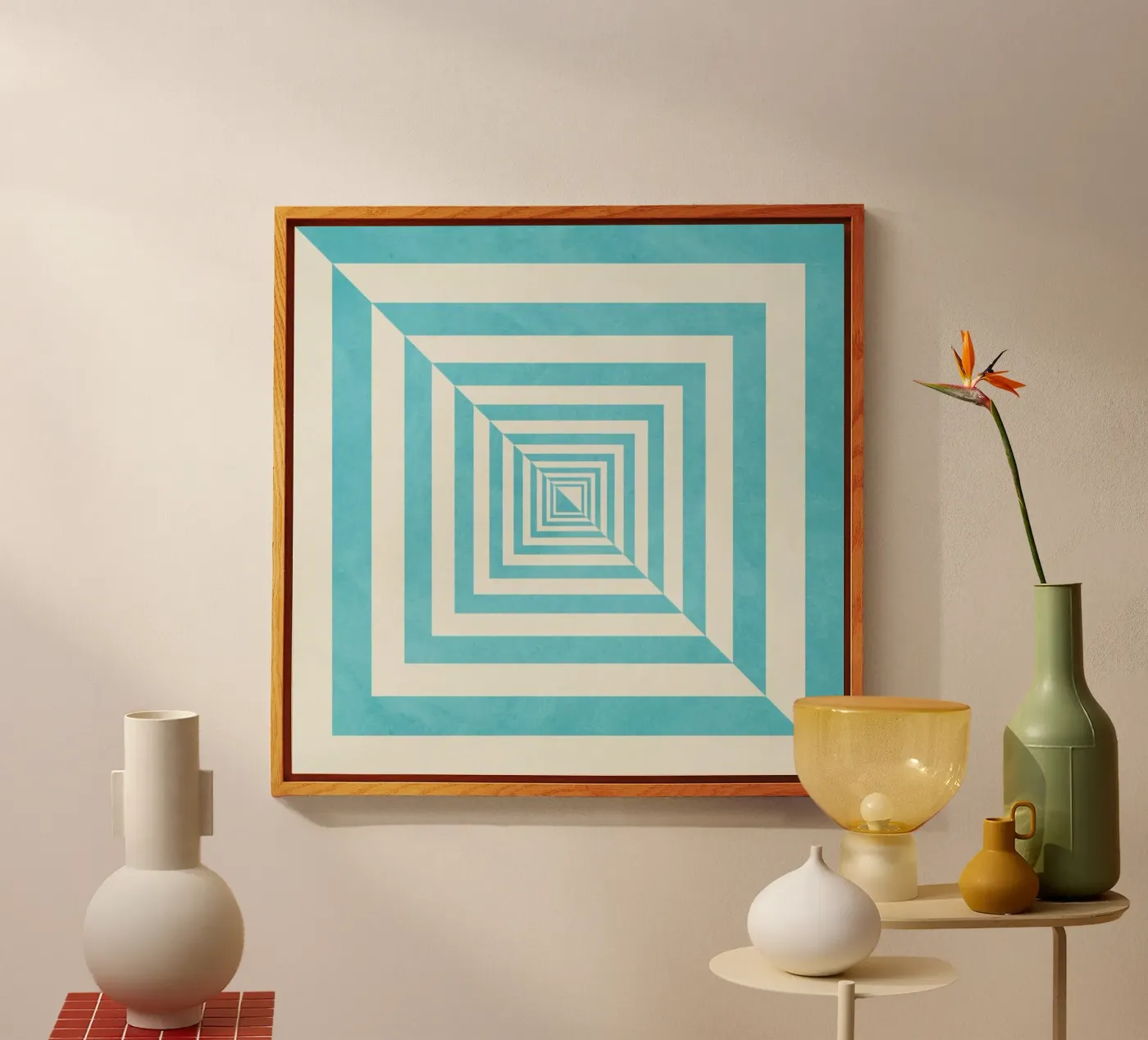 Blue plexiglass da Lines Inside