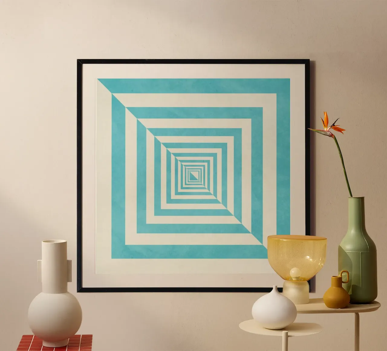 Blue poster by Abstract 888