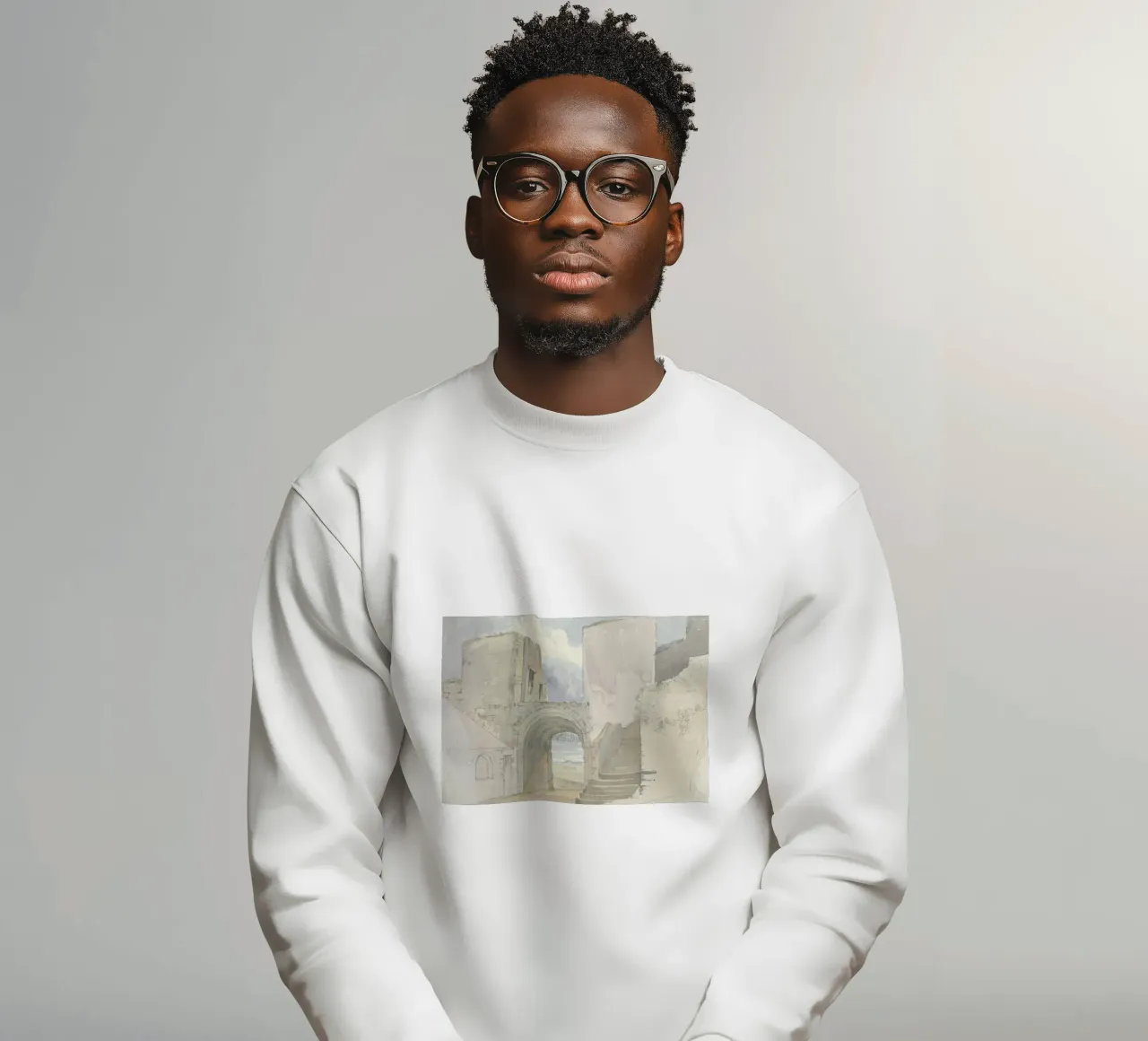 Castle Archway: Medieval Ruins, Historic Architectural Art sweatshirt by ClubArt