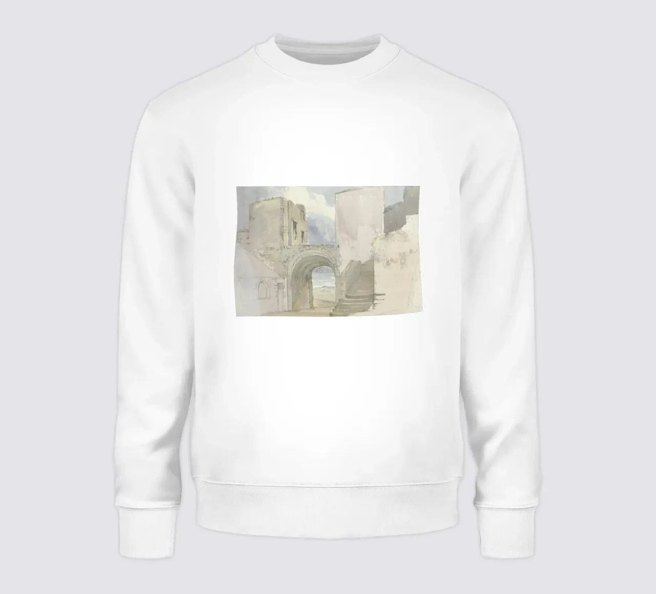 Castle Archway: Medieval Ruins, Historic Architectural Art sweatshirt by ClubArt