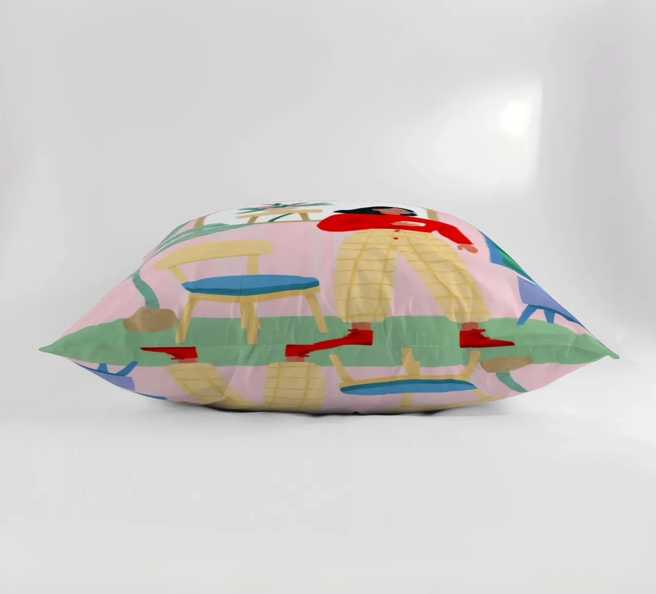 Seaside Reading Escape decorative cushion by Haven Fantasy