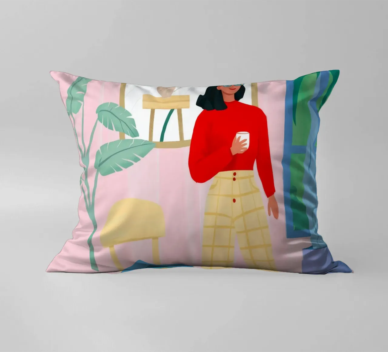 Seaside Reading Escape decorative cushion by Haven Fantasy