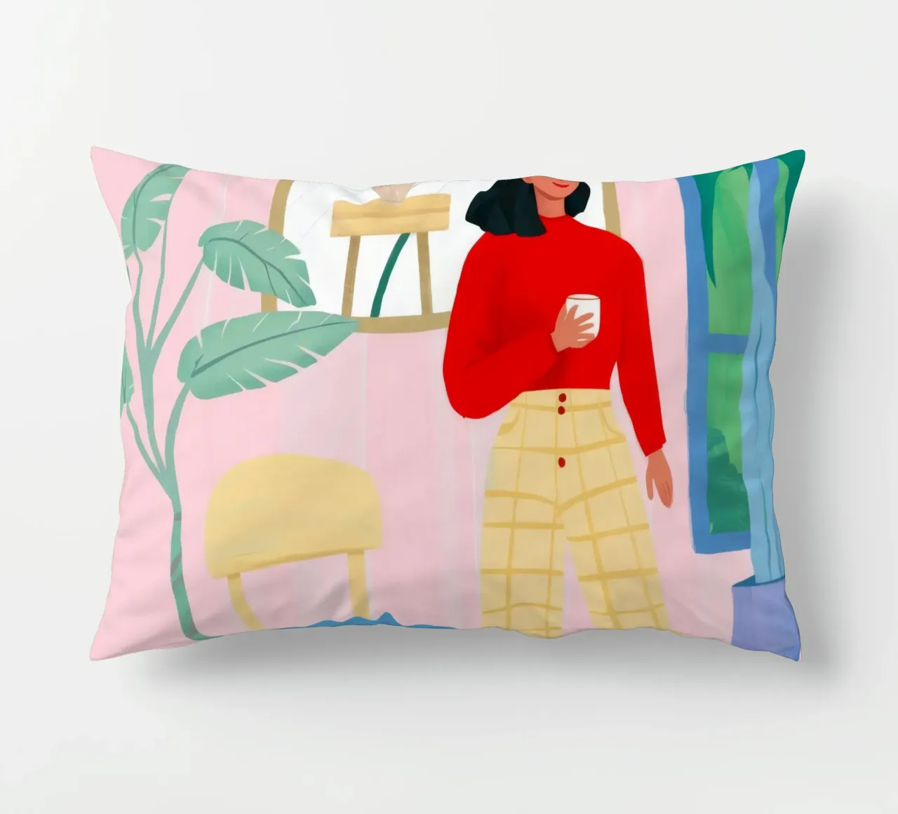 Seaside Reading Escape decorative cushion by Haven Fantasy
